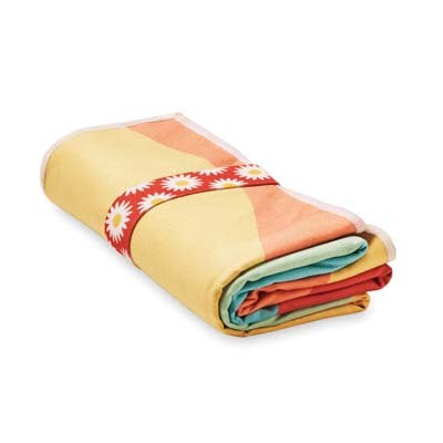 Serviette de plage colorée avec élastique | Sur mesure